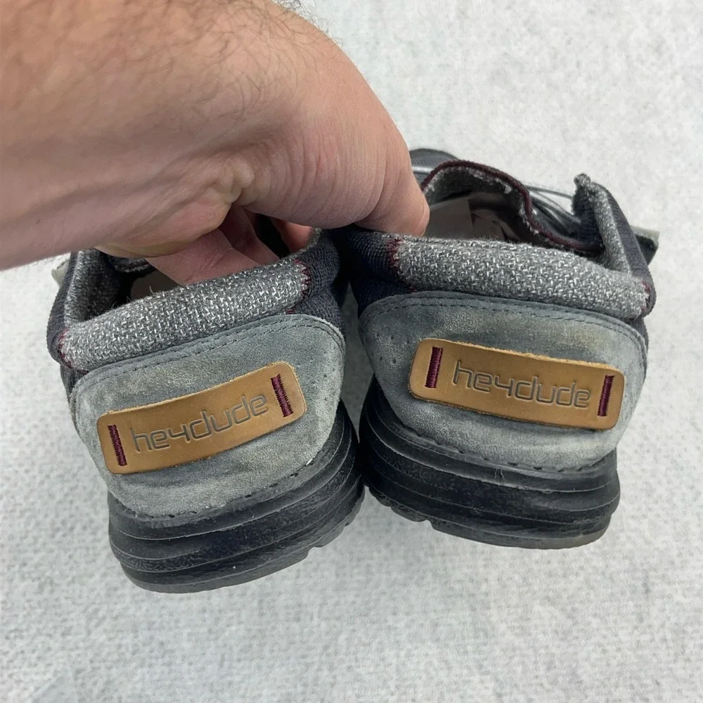 Hey Dude Wally Corduroy Shadow Gray Mens Size 9 Slip On Casual Comfort Shoes